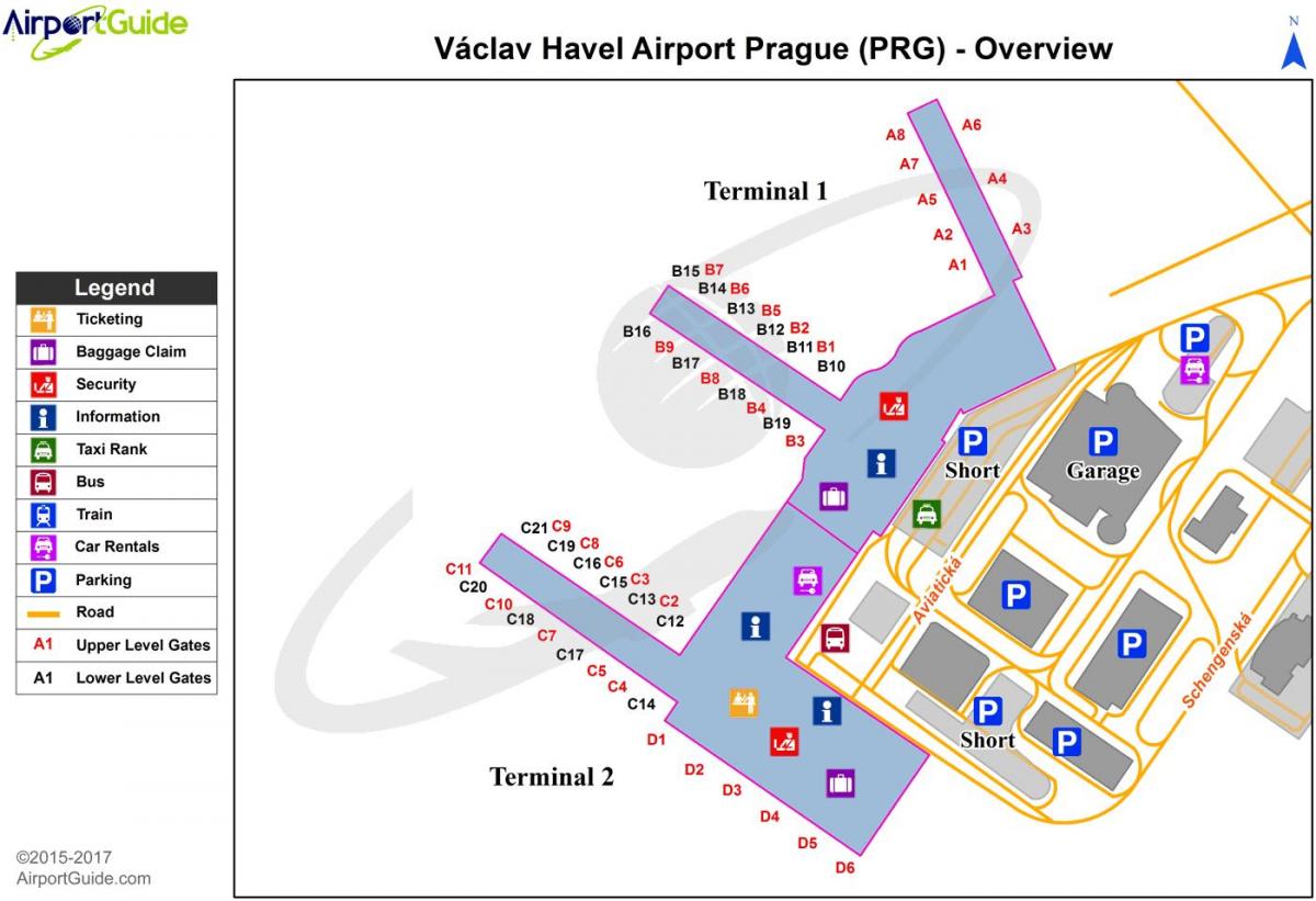 mapa letiště václava havla