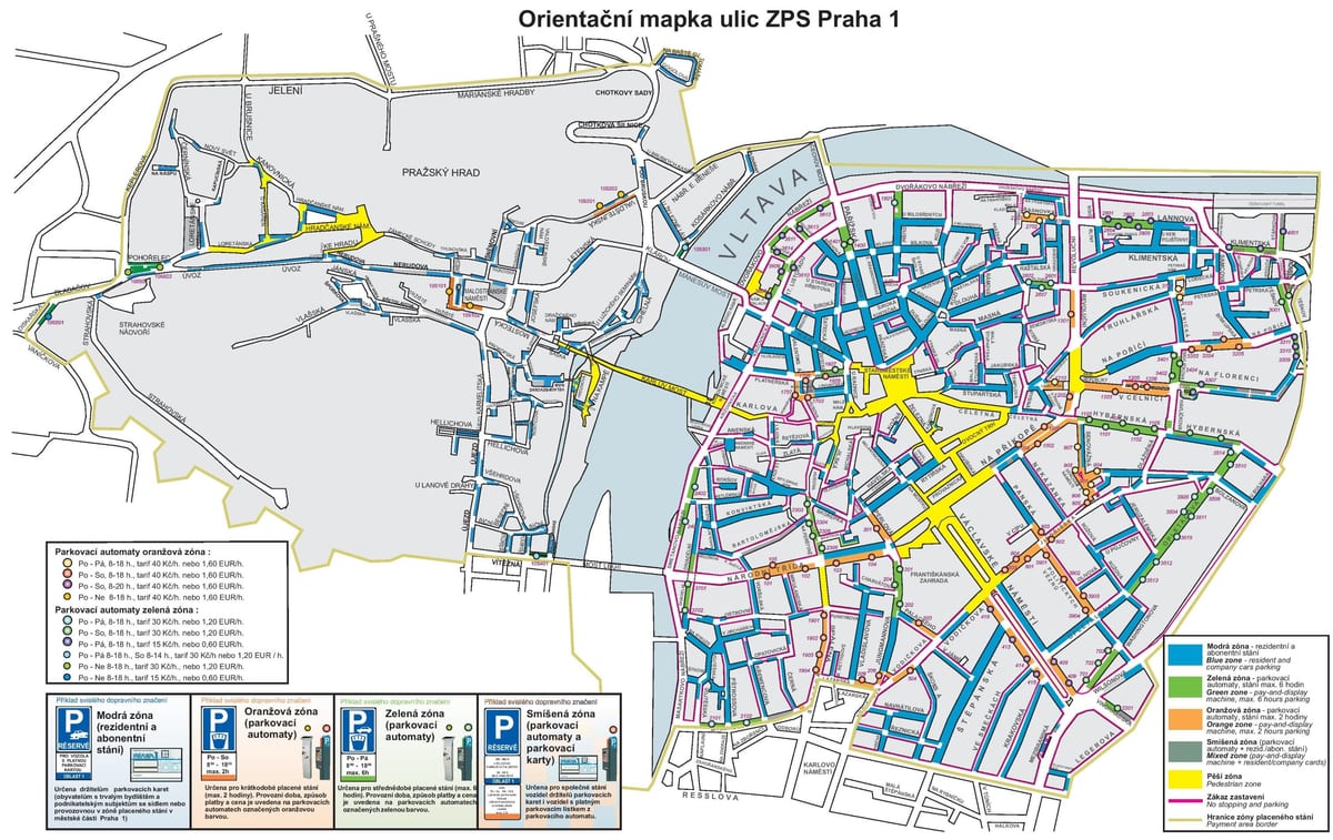 praha parkování zdarma mapě