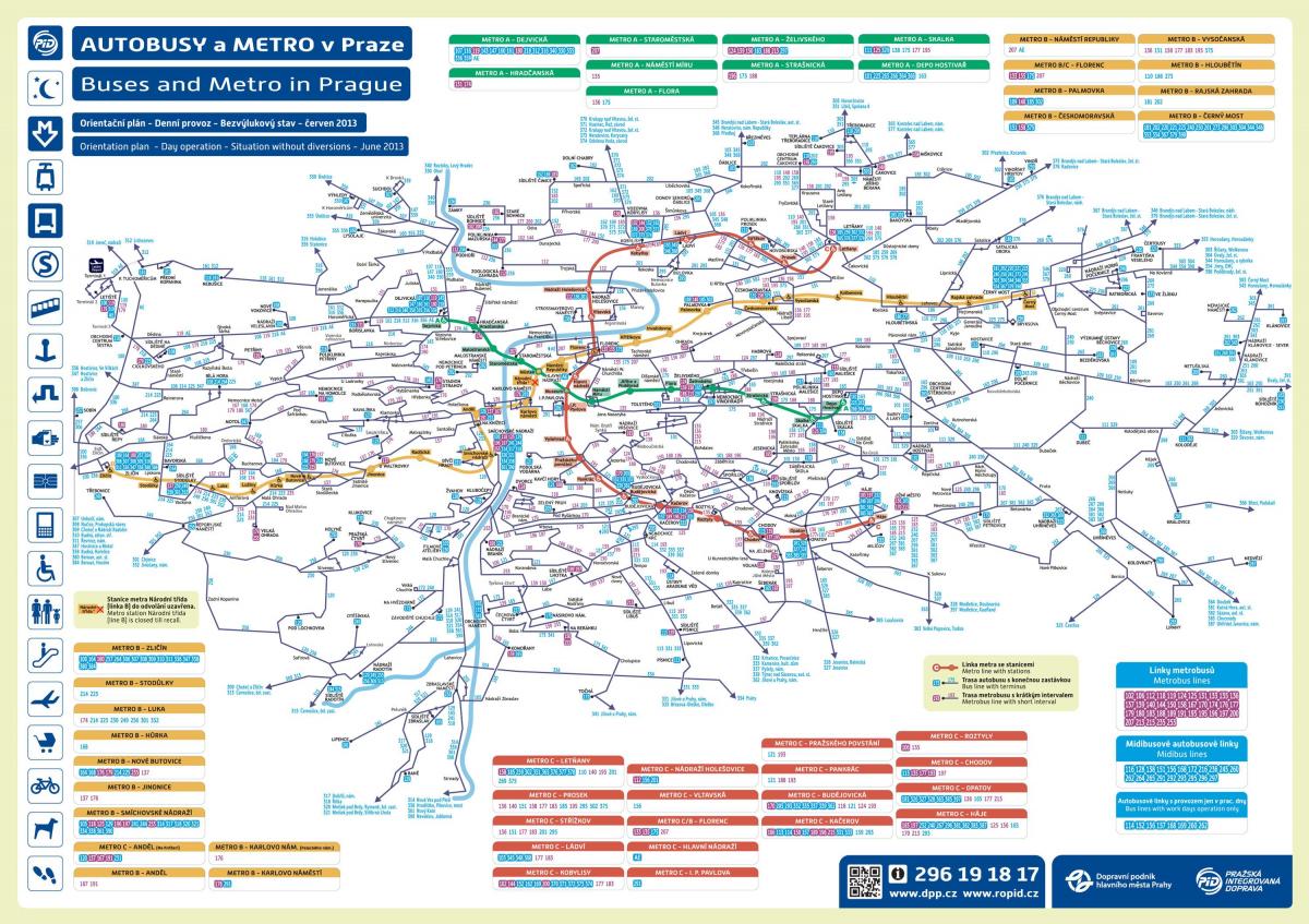 mapa prahy autobusové nádraží