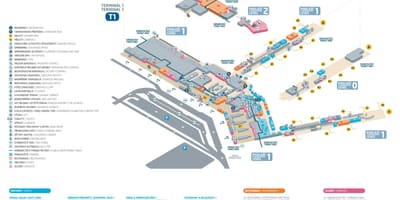 Terminál 1 letiště praha mapa