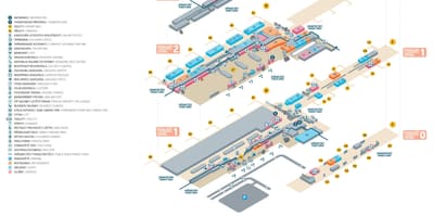 Mapa letiště praha, terminál 2