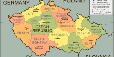 Praha mapě země
