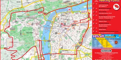 Pražský hop on-hop off bus mapa