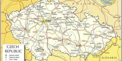 Praha, česká republika mapa