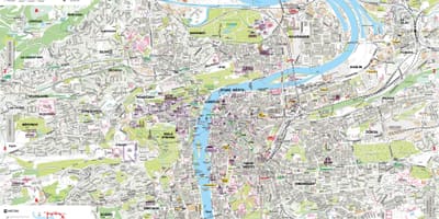 Praha mapa města pro turisty