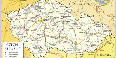 Praha, česká republika mapa